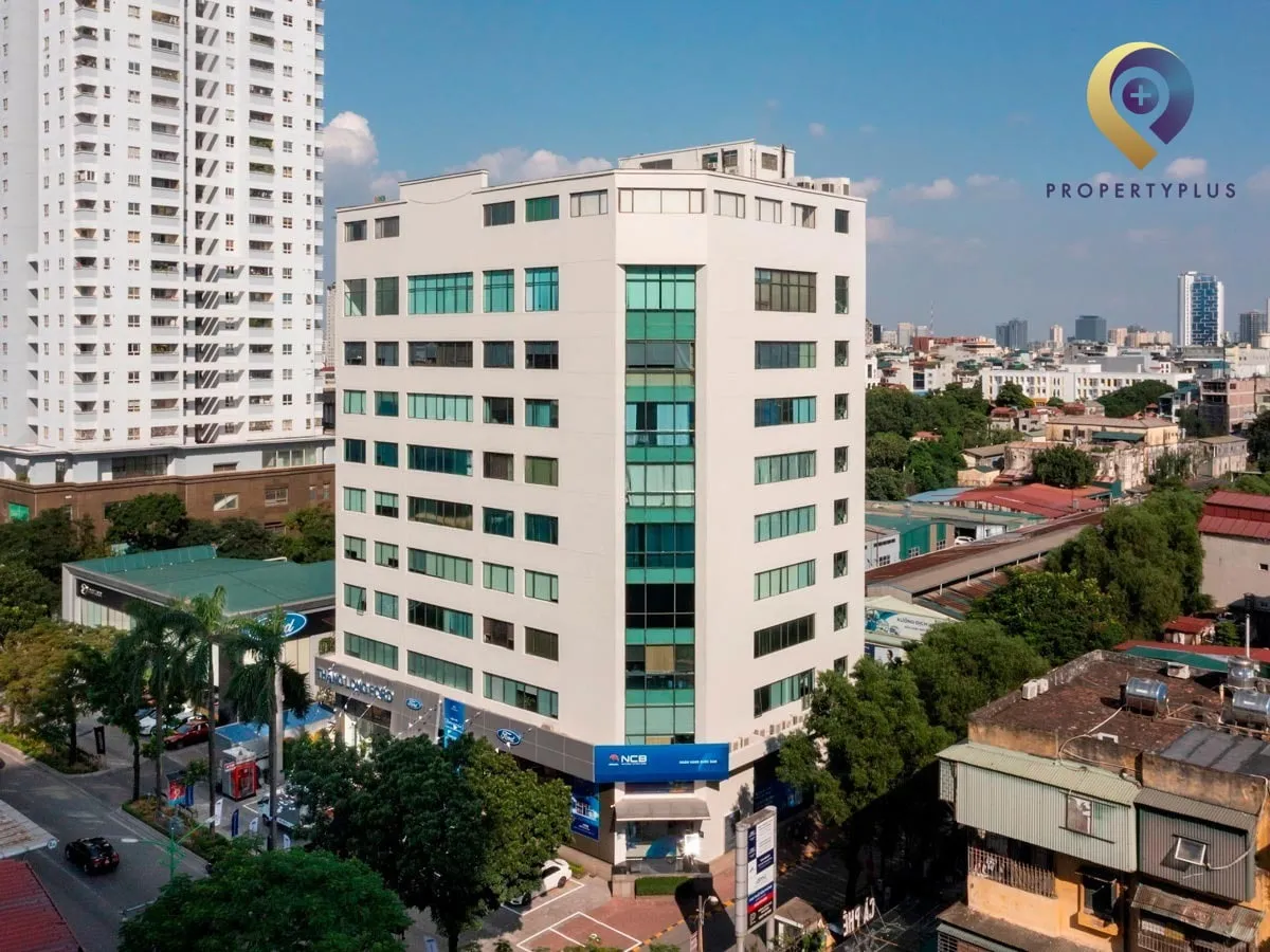 Toàn cảnh tòa nhà IDMC Láng Hạ nhìn từ trên cao.